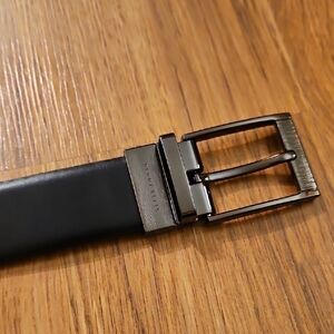 Perry Ellis Black Leather Belt Size 38